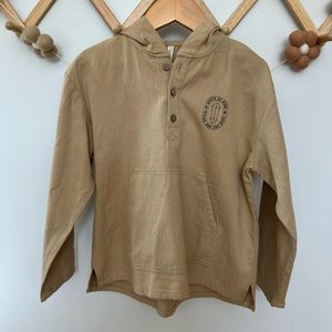 Rylee + cru boys pullover shirt tan size 6-7 NWOT